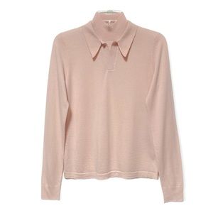 BLDWN Gia Merino Wool Mock Neck Collar Sweater